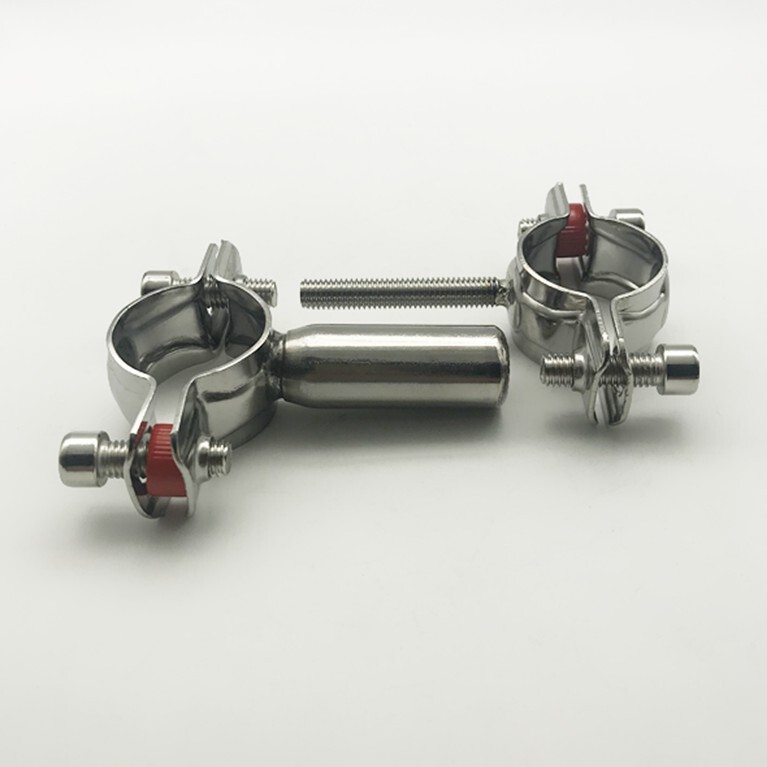 304 Sanitary-level piped supporter/two-headed card/barrel fixed stainless steel pipe