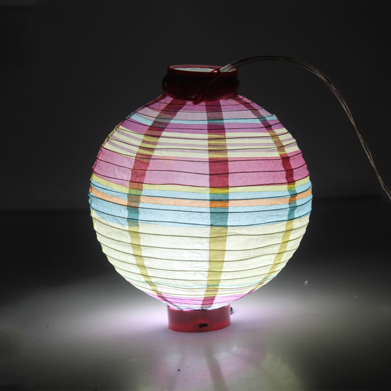 Purely hand-held paper lamps, interior decorated round paper lamps, folded lamps.