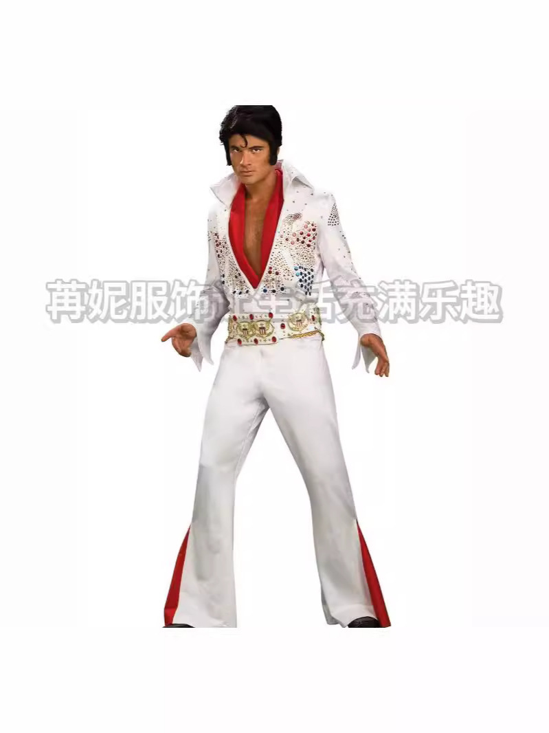 "Hallow's 2024 nhạc rock mới của Châu Âu, Elvis Cosplay, chơi bài "The Dance King."