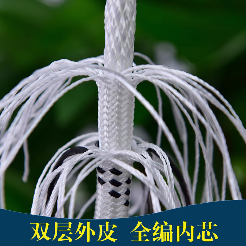 Wholesale of 10-20mm high-altitude operating safety-line suits, swirling and thick three-piece rock-crawling ropes, rescue safety ropes.