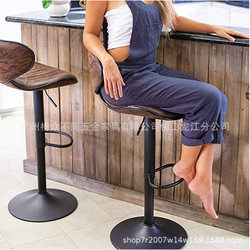 Wholesale lifts and drops at the self-run factory bar chairs, high-foot chairs, rotating the commercial bar bench at 360 degrees.