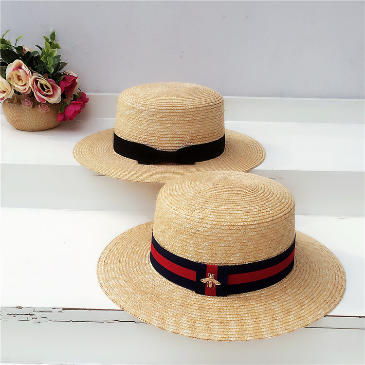 2019 summer broad bartails flatened along the wave of the sunshield-like natural herb hat.