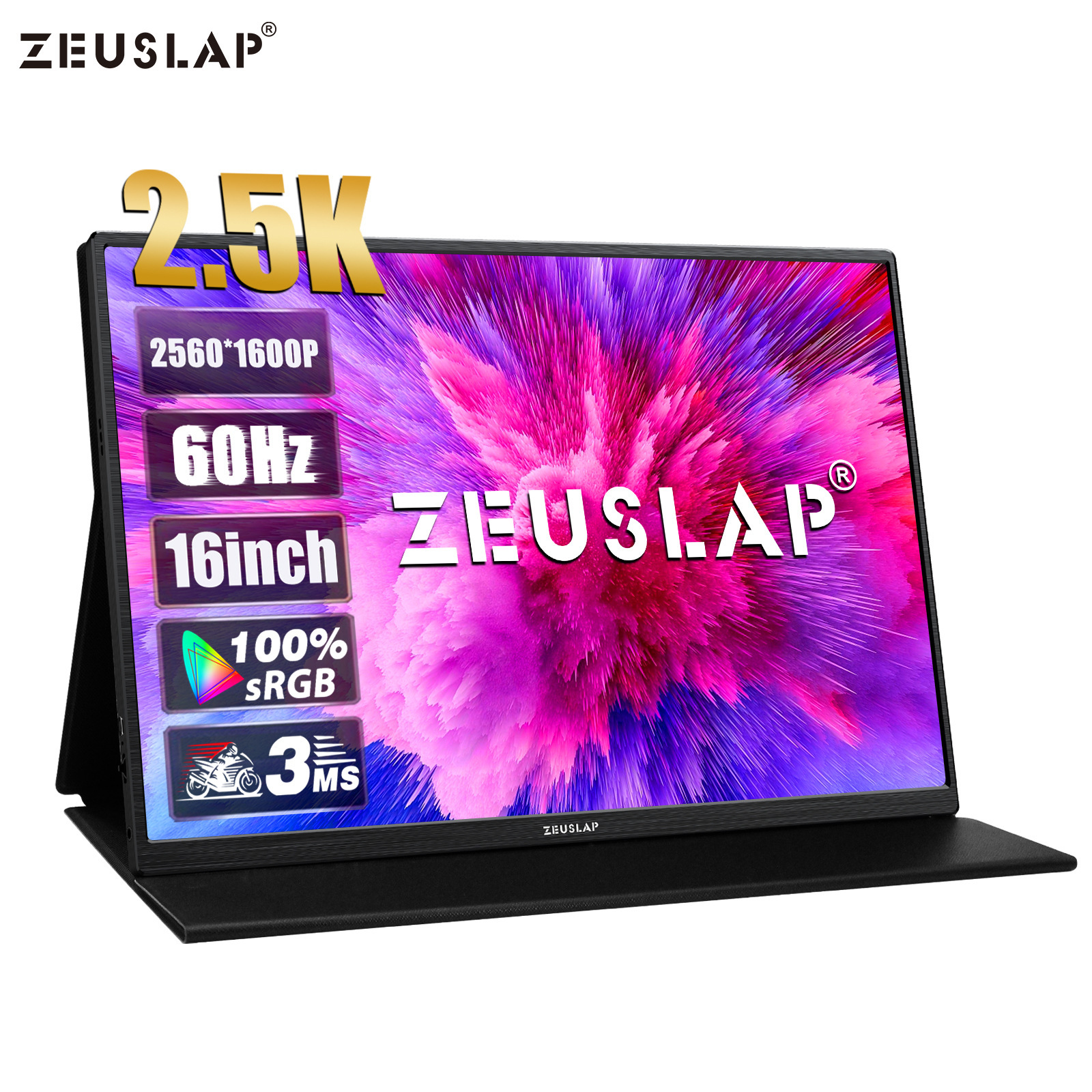 ZEUSLAP Zeus P25K 16-inch portable monitor 2.5k 60hz 100-gauge computer screen