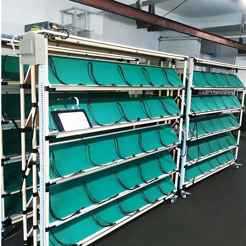 The factory's hot-selling trimming the ageing wheeler's mobile material table multilayer test the ageing shelf