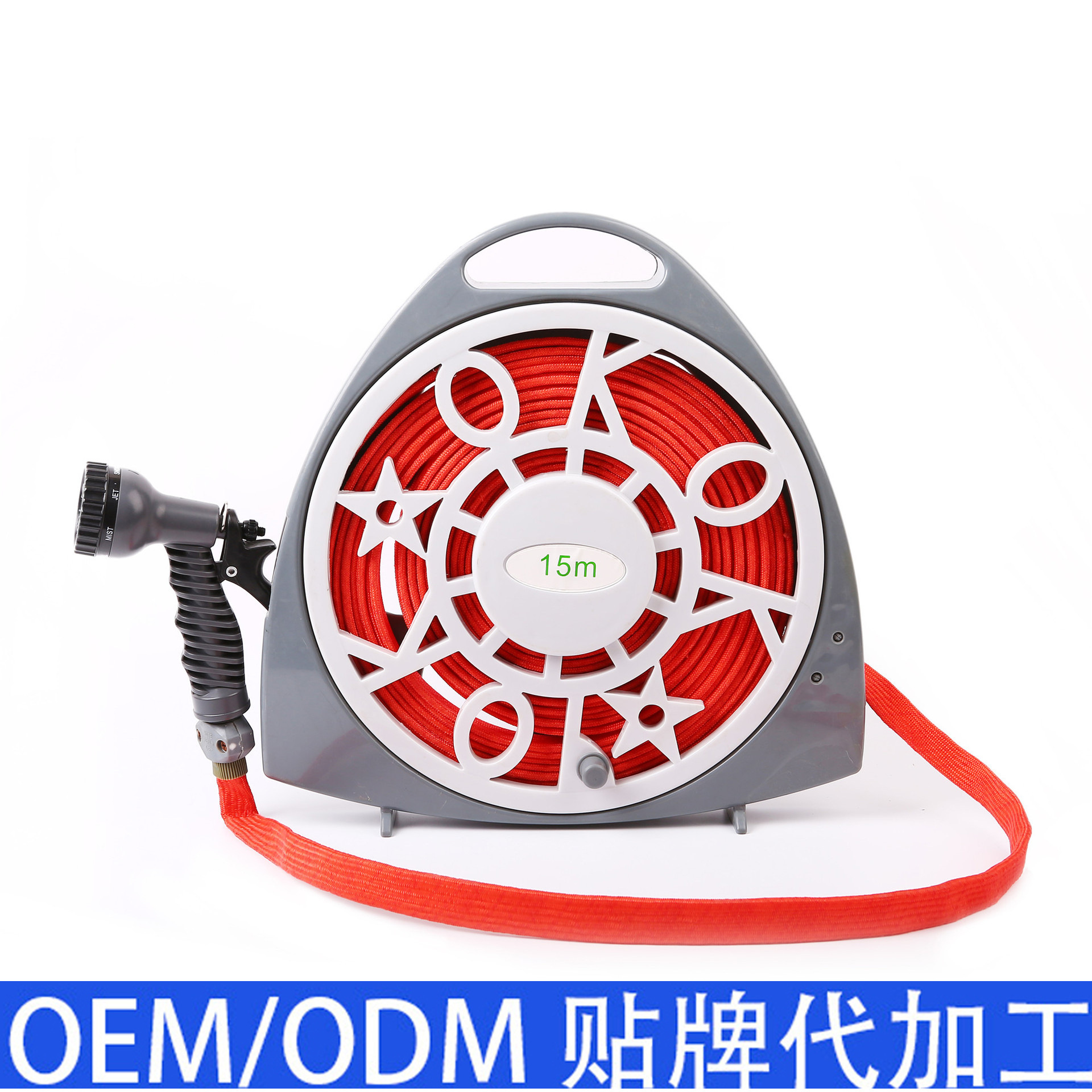转盘水管花园林园洗车场PVC材质可定制规格耐高温抗高压伸缩工具