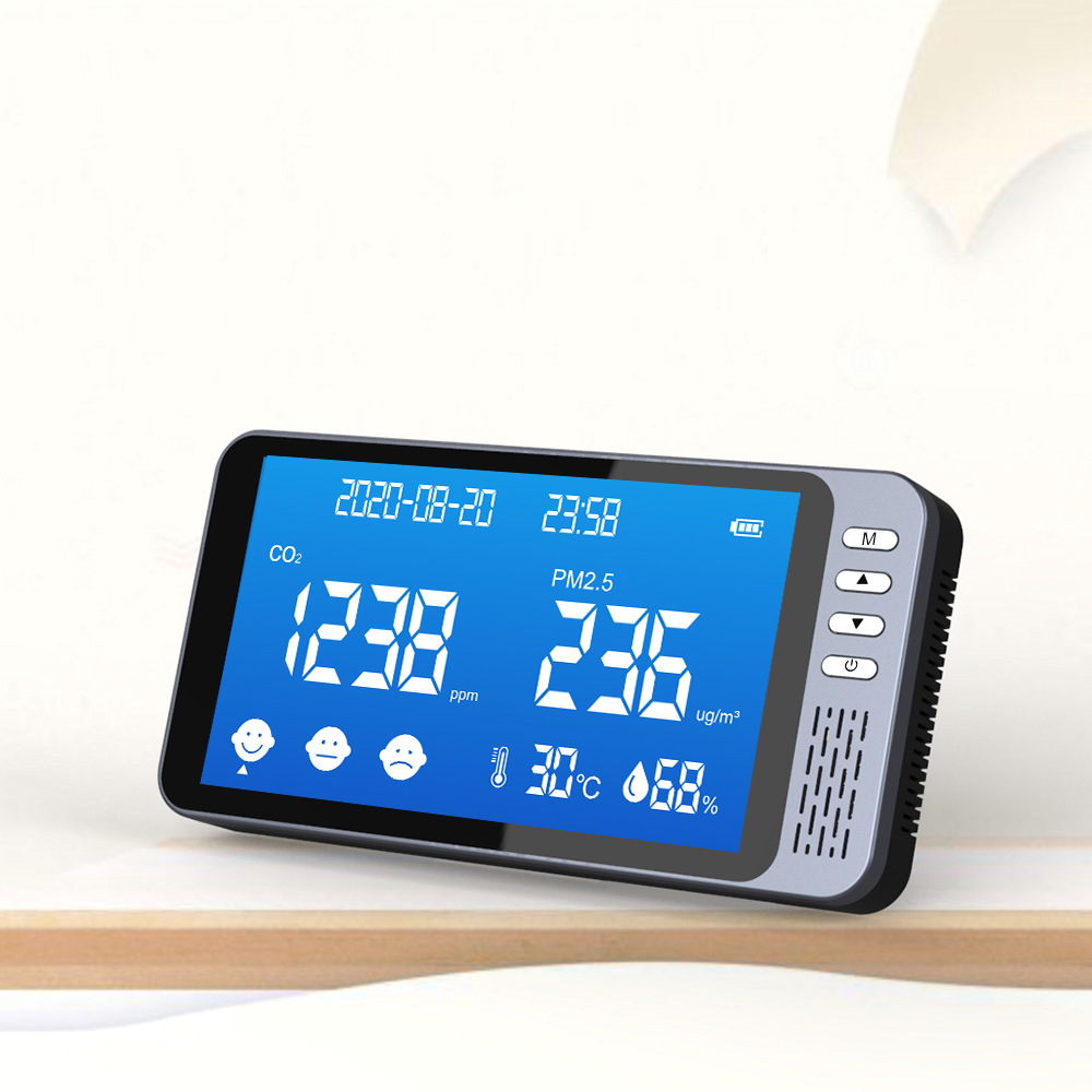 The walled CO2-CO2-M2-Pm2-Fully Air Quality Monitor Temperature Moistometer