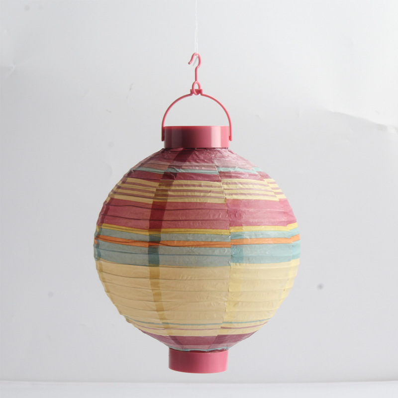 Purely hand-held paper lamps, interior decorated round paper lamps, folded lamps.