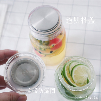 The factory distributes a small, new, large-capacity water cup in which both male and female students carry a simple personal glass.