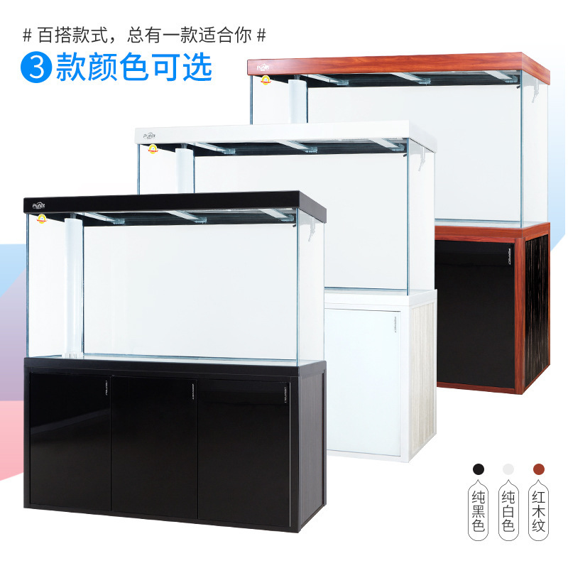 Phòng khách nhỏ của bể cá sử dụng một hồ chứa thủy tinh hiện đại để tránh ý tưởng về một bể nước vàng.