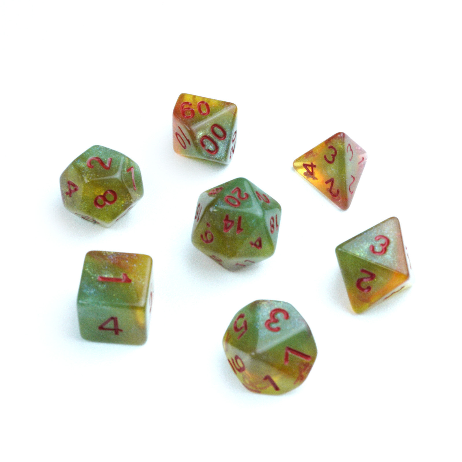 The manufacturer's spot Dice Dragon and the underground three-coloured night dice DND game set of seven grains