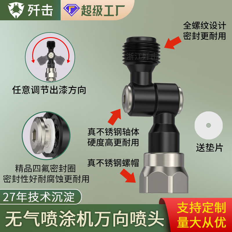 The plant customizes the air-jet-free spares to rotate the nozzle to the mouth of the nozzle.