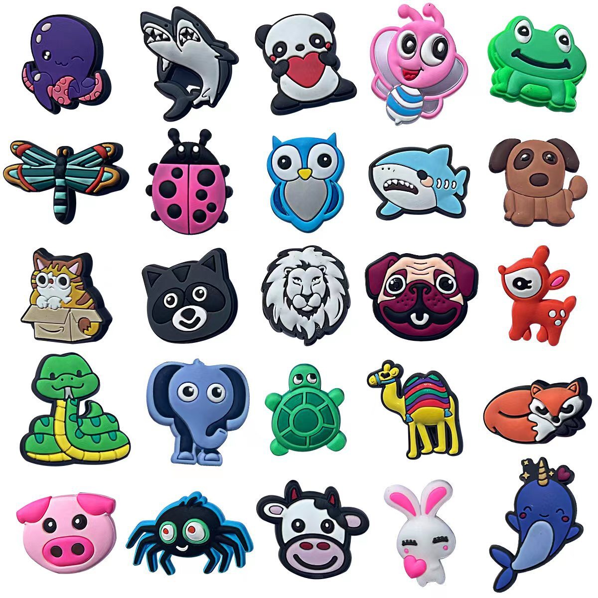 Nút giày mới của động vật, nút trang trí giày PVC, Croc Charms Yamama.