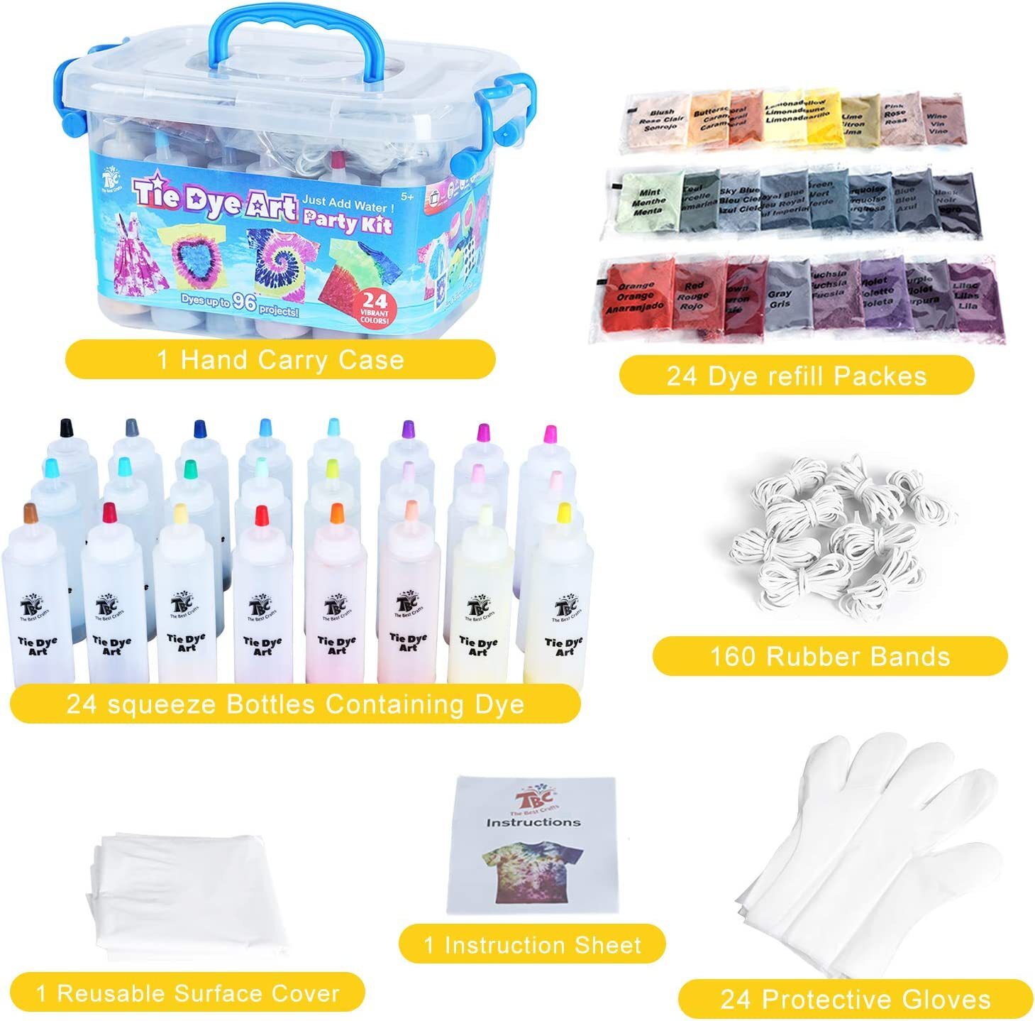 Amazon cross-border 24-colour free-water filtration, creative DIY paint kit for schoolchildren.