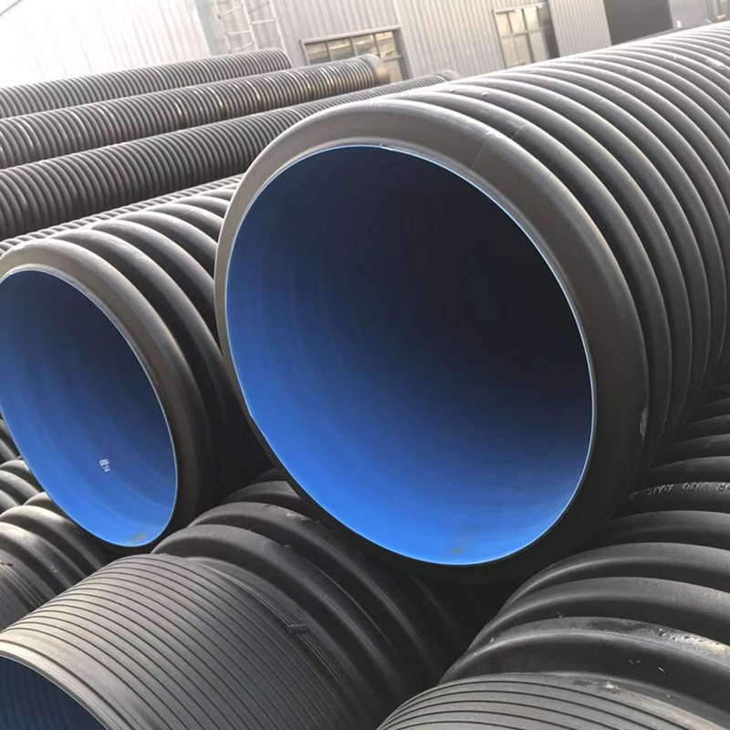 hdpe double-walled liner 400S1A cathetered municipal road pipe large-calibre black plastic tube