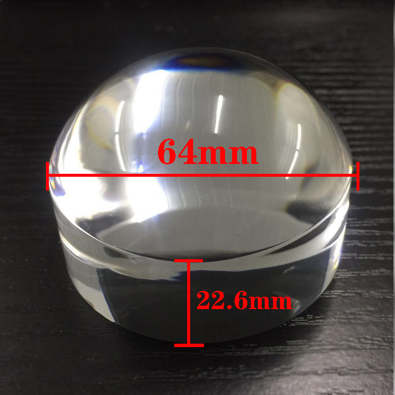 The manufacturer sells the Akriki lenses directly 64mm in diameter, one-sided magnifying lenses.