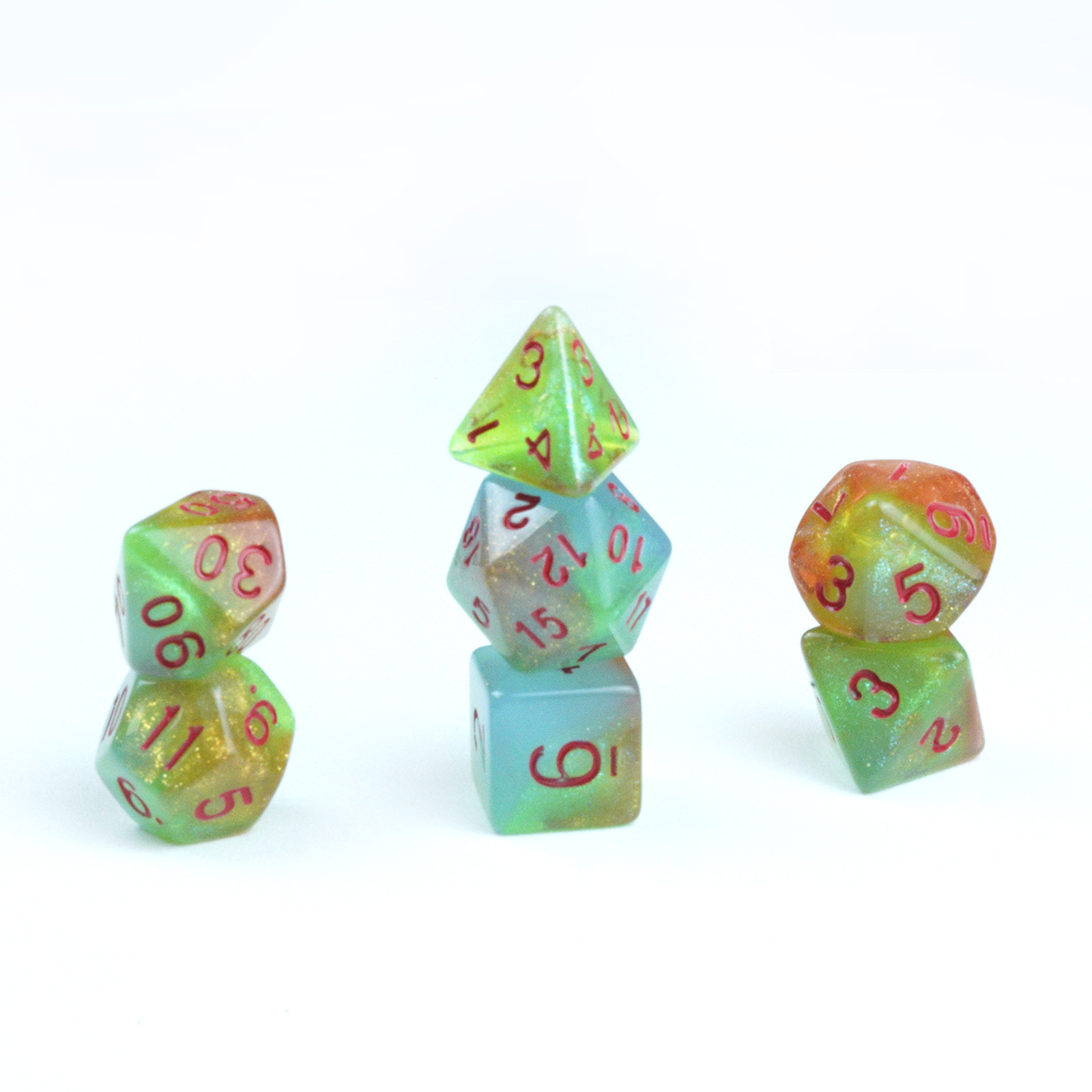 The manufacturer's spot Dice Dragon and the underground three-coloured night dice DND game set of seven grains