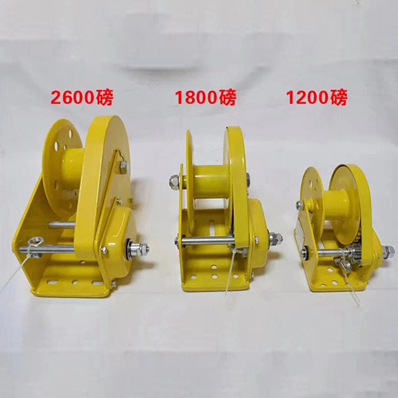 Two-way winch self-locking, small hand-rolling machine 1,200 pounds, 1800 pounds, hand-loan tractor.