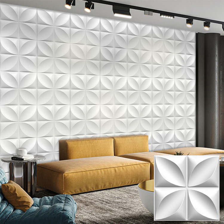 Wholesale of the PVC white wall with 3-D background wall decorated 3d new medium wall wall