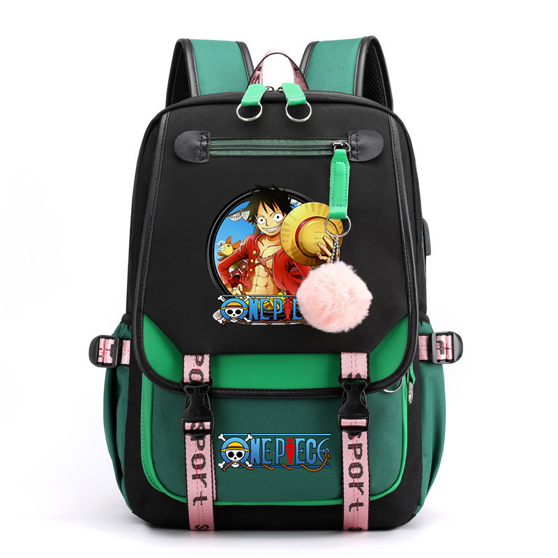 One piece around, double shoulder backpack.