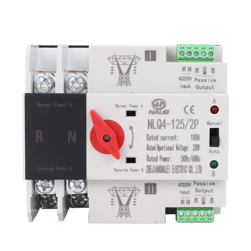 NLQ4-125/2P Photovolt Electro-interrupture on-going double power switch 220V100A63A80