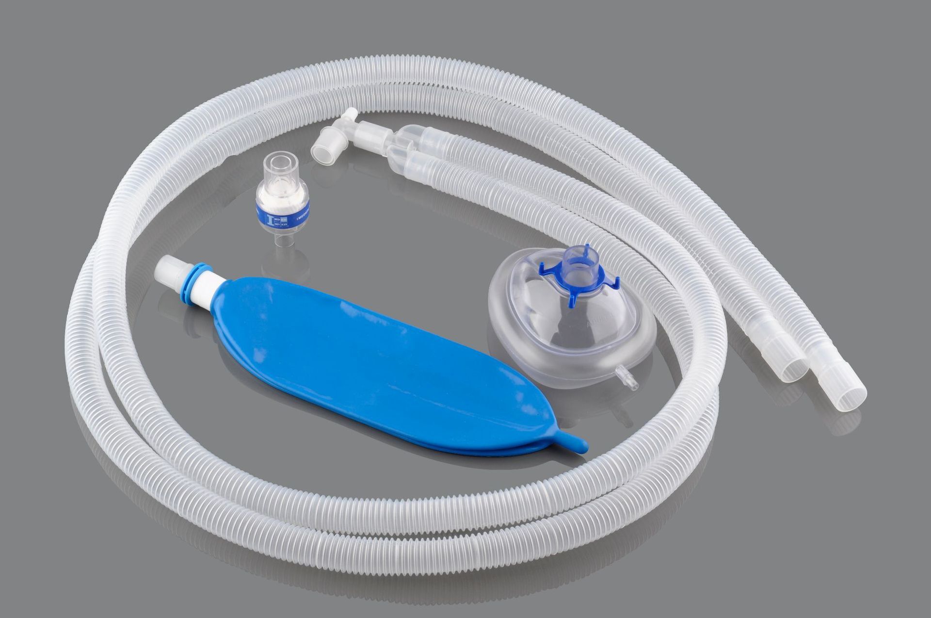Anaesthesia circuits, one-time use of anaesthesia respirator tubes, airbags, anesthesia masks