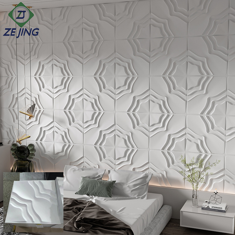 3d wall set-up in three-dimensional floors of the Pvc bedroom for the distribution of television background wall decorations