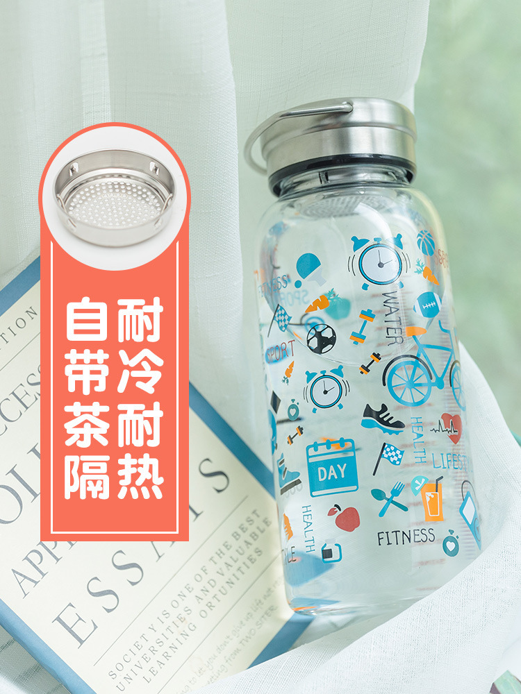 Customize the Korean glass glass so that men and women with super capacity filter the cup with heat for the cup.