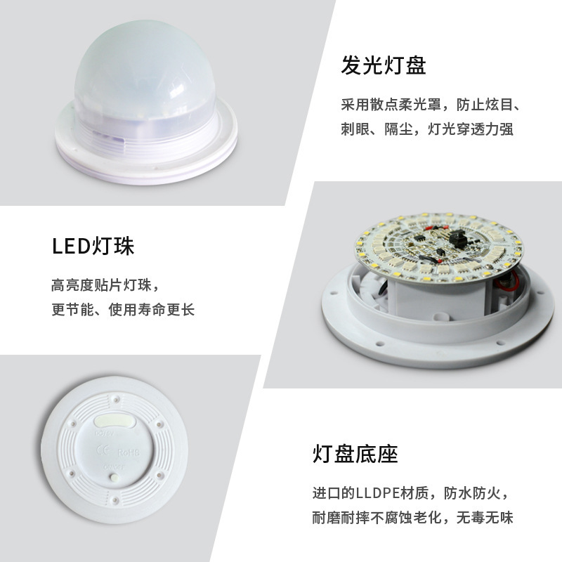 LED Hành lang nằm ngang điều khiển ánh sáng hình trụ ngoài trời ánh sáng trang trí vườn không thấm nước