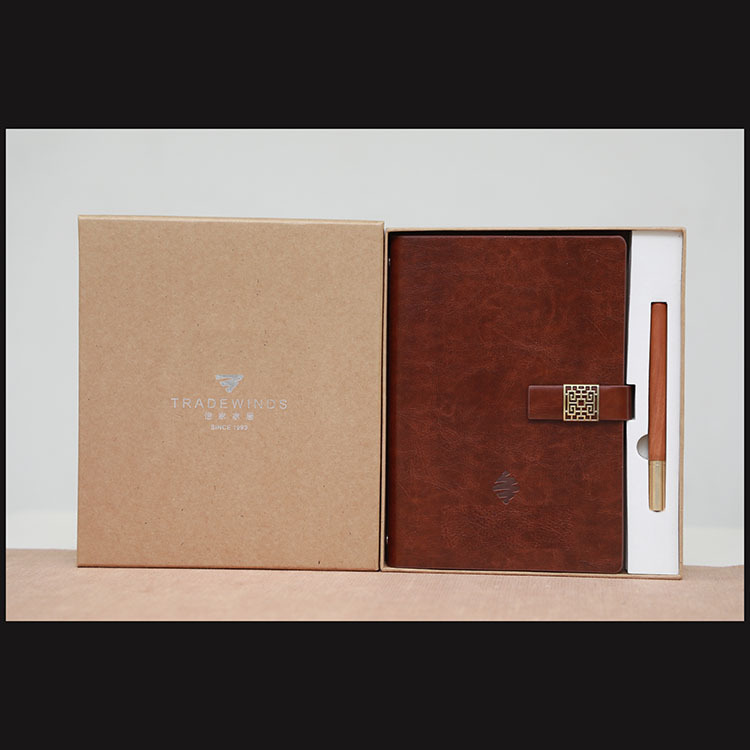 A5 sheet notebooks with wood pens and EVA gift packs.