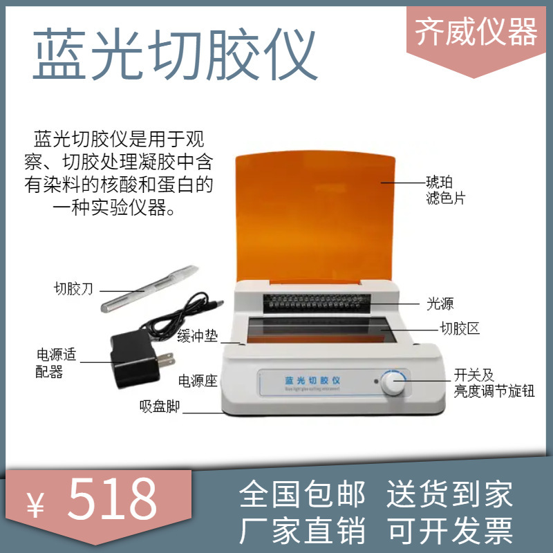 nucleic acids and proteins containing dyes in blue-ray gel observation and gel treatment