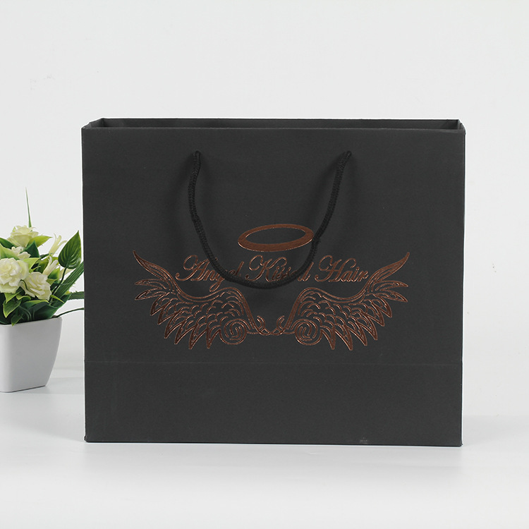 Creative Wings Hot Black Card Paper Pocket for Fashion Advertising Shopping Pocket-Packet