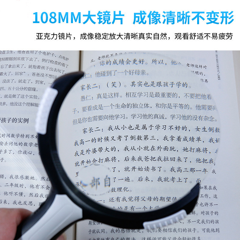 High magnifying mirror rubber with the Akreled light.