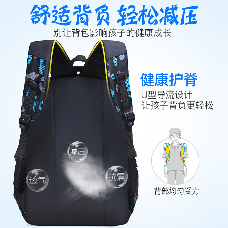 Boys and boys in primary school children ' s school bags, boys in grades 1-3-6, lower secondary school students in spinal-resistant double shoulder packs