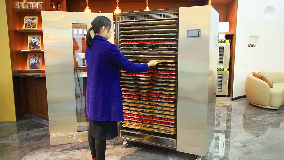 A fruit dryer, an air-energy heat pump, a gas dryer, a hot wind cycle dryer.