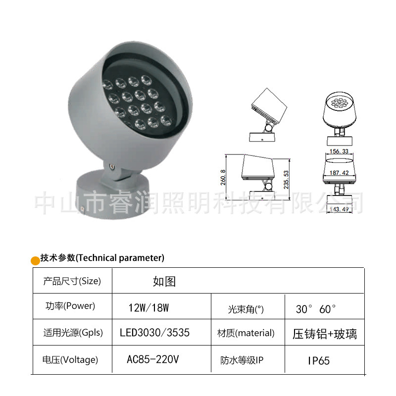 Đèn LED ngoài trời, đèn pha.