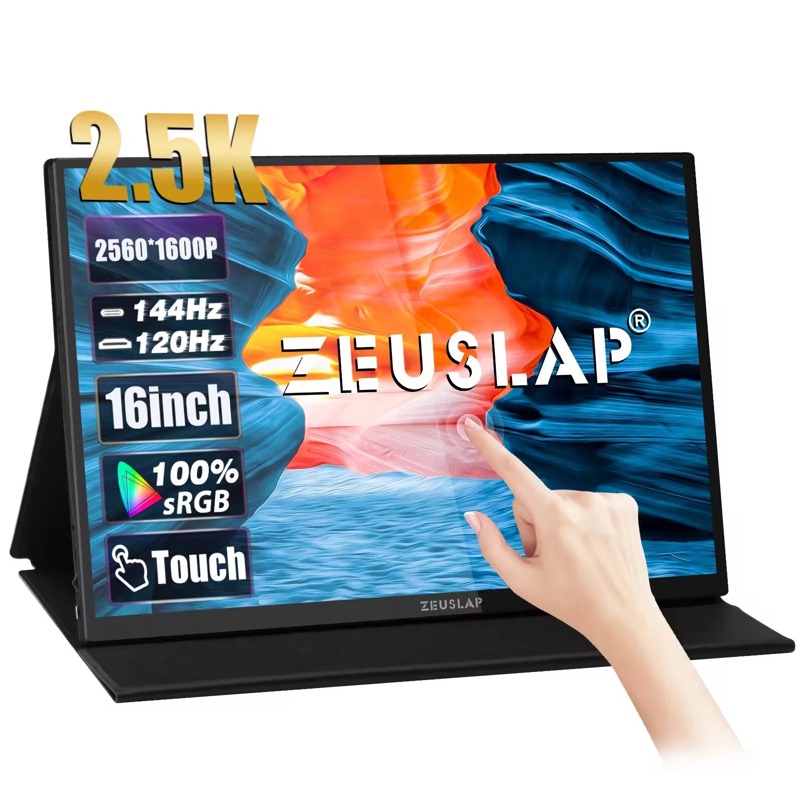 ZEUSLAP portable monitor 2560*1,600 PS4 display computer with double screen 144 Hznai