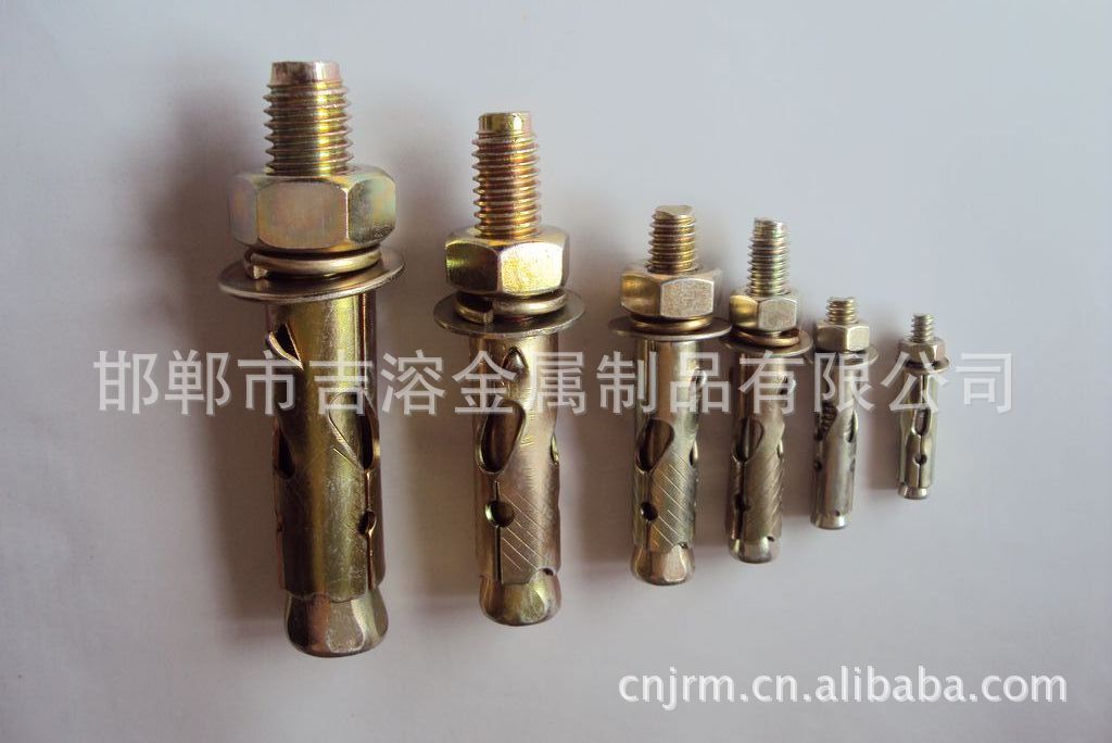 防滑鱼翅壁虎 鱼翅壁虎 套管壁虎 国标镀彩锌倒刺膨胀螺丝