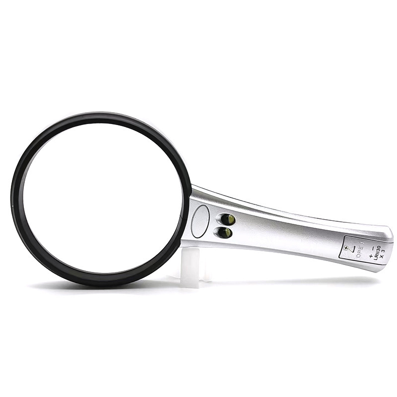 Hand-held magnifier old man read hand-held magnifier tape LED with light magnifier one by one