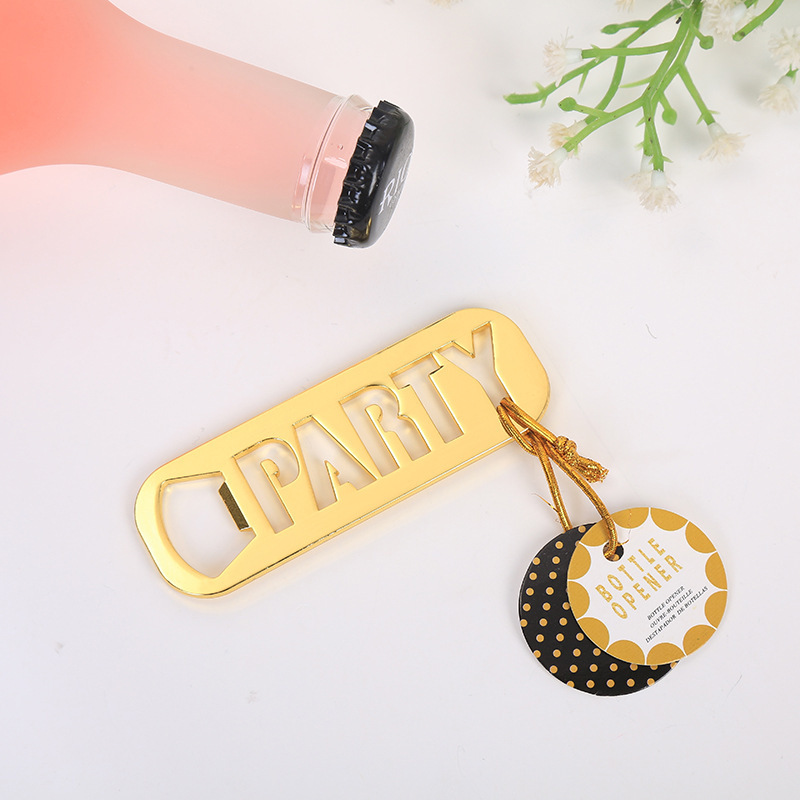 New wedding gift, original metal gold party beer opener, commercial promotion bottle opener.