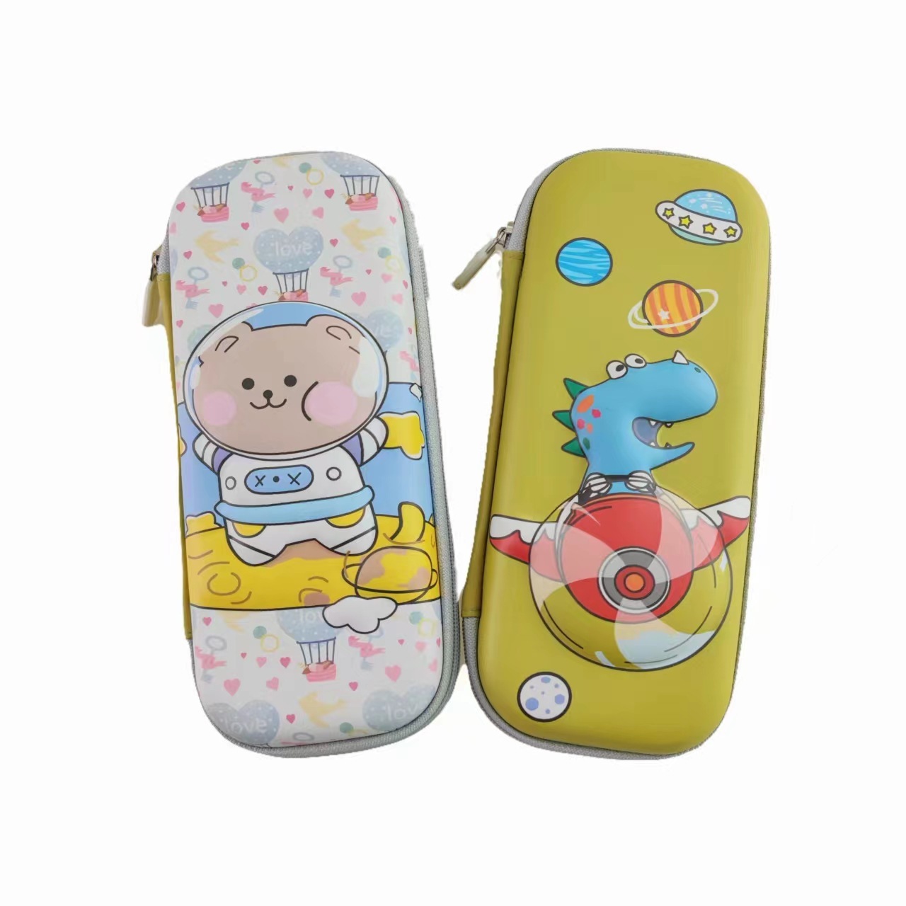 Cute cartoon schoolboy stationery box, large capacity pen bag, children's stationery pencil box.