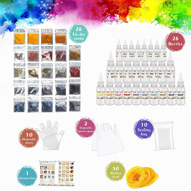 Cross-border wholesale dyes for children DIY26 dyed paints without cooking school art kits