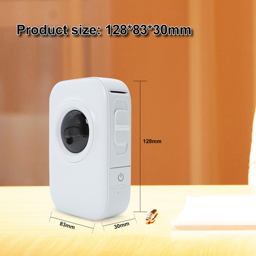 Mini-hot-sensitive printer portable handheld, non-dry glue kitchen tag.