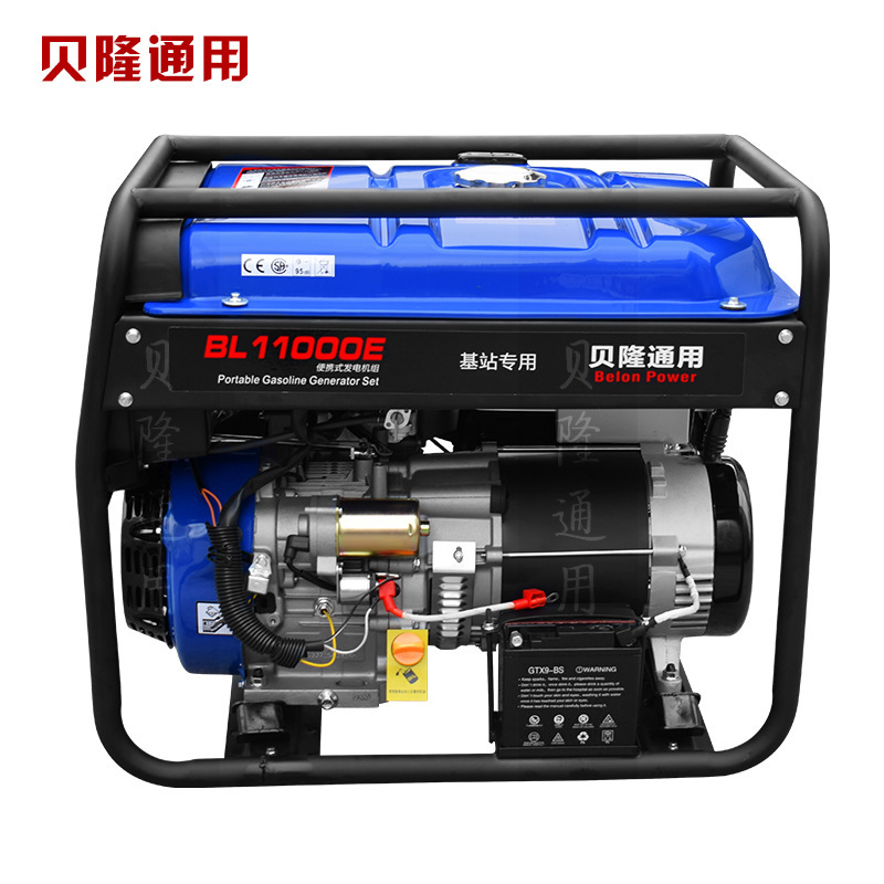 Belon 3/4/5/8/10 KW single-cylinder petrol generator unit, single-phase three-phase station, 25L large oil tank package mail