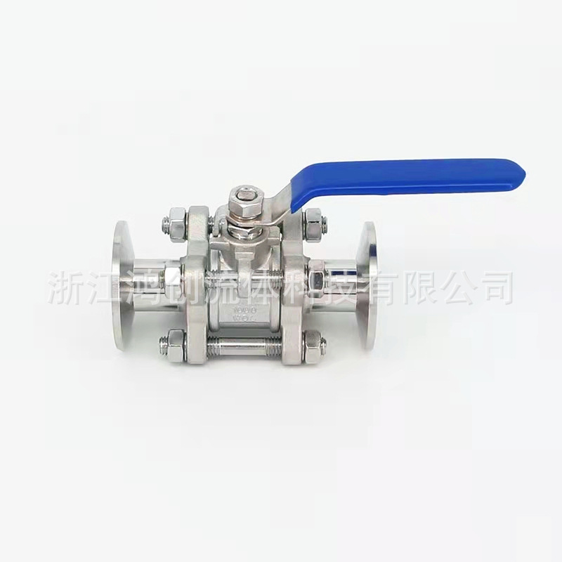 Một cái van quả bóng nặng 3 mảnh... ống dẫn đến van thép không gỉ.