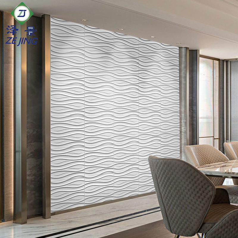 Pvc Stereowall 3d wallboards for distribution of white-wave live background wall offices