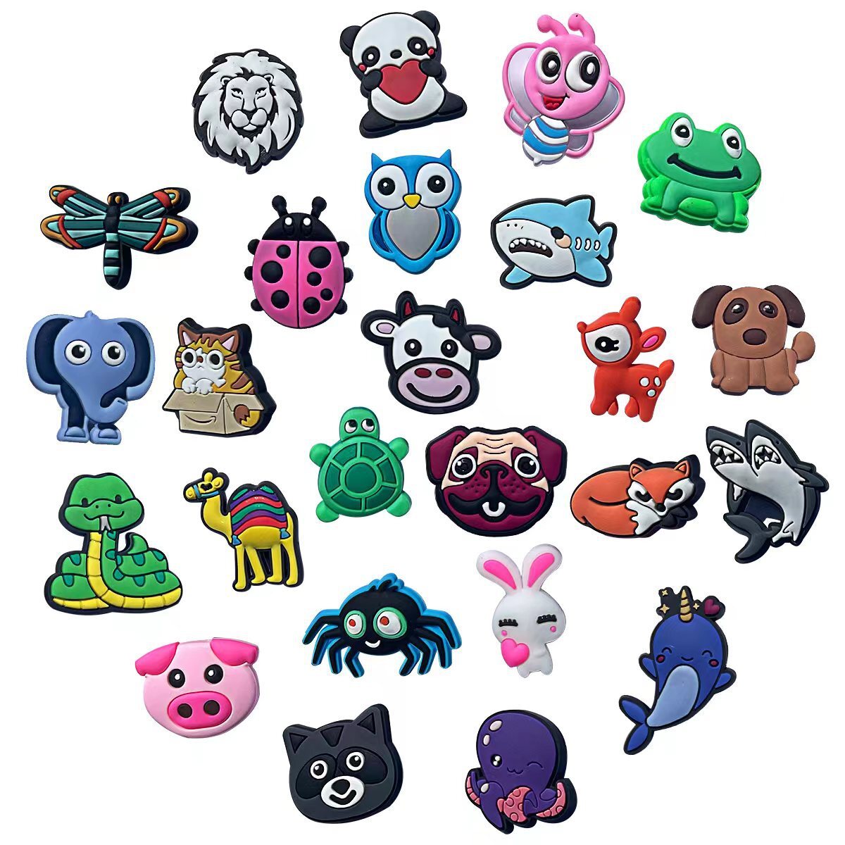 Nút giày mới của động vật, nút trang trí giày PVC, Croc Charms Yamama.