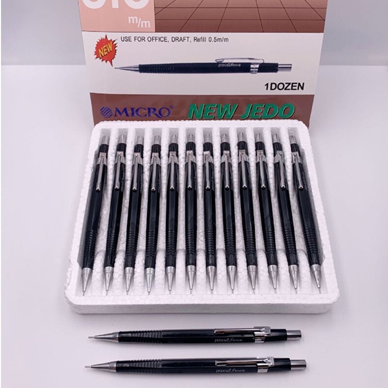 12 foam boxes with automatic pencils for student office activities, multi-specifiable, printable logo