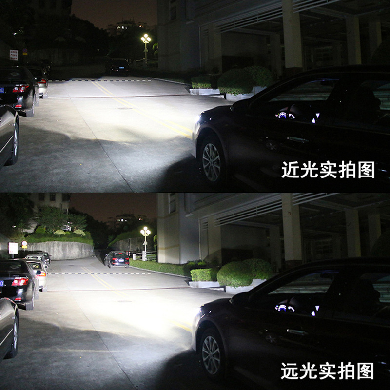 Lighting LED-sized car lights on all sides converted to close light long-range H4 H11 905 without damage installation