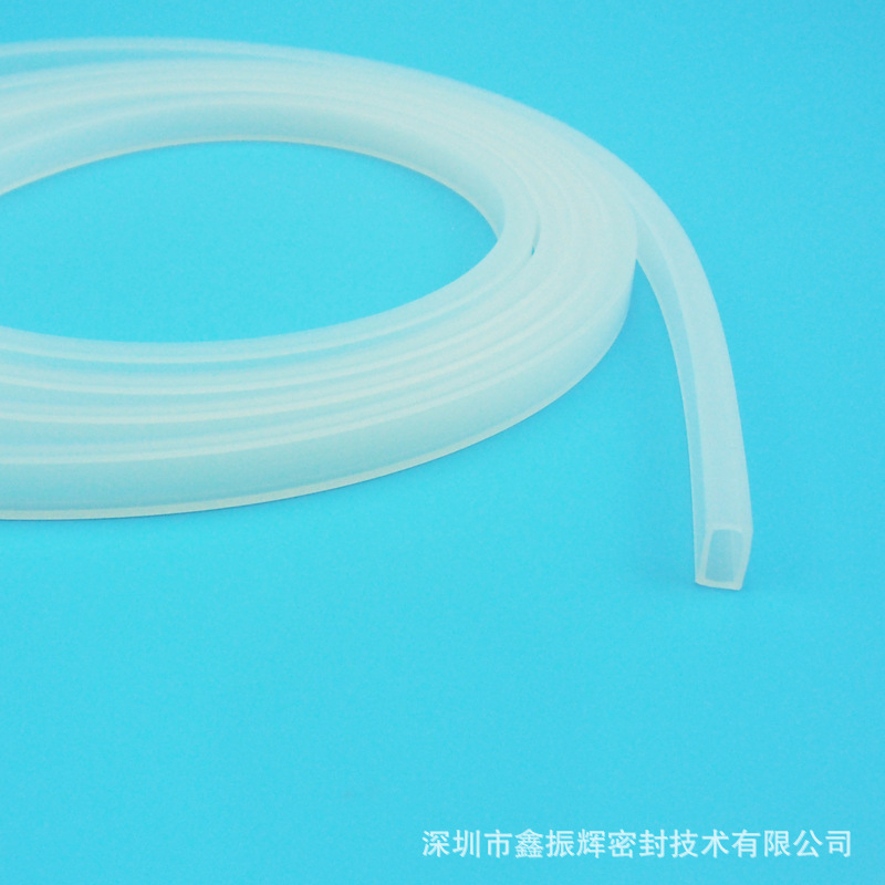 Food-grade rectangular silicon tubes, environmentally friendly silicon tubes, rectangular hollow silicon tubes.