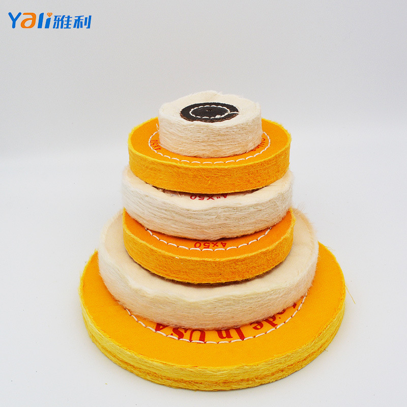 The polished wheel of pure cotton fertiliser metal, the stainless steel jewel mirrors, polished with thick white grinders